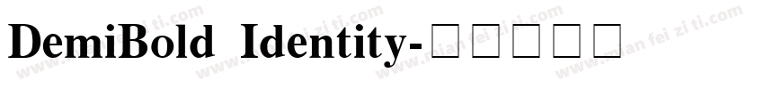 DemiBold Identity字体转换